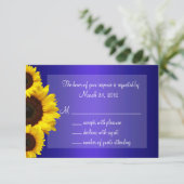 Mariage de tournesol bleu et jaune RSVP (Debout devant)