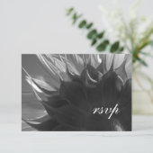 Mariage de tournesol botanique noir et blanc RSVP (Debout devant)