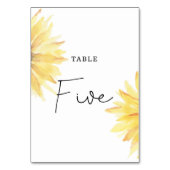 Mariage de tournesol Cinq numéros de table (Par défaut)