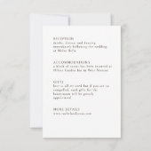 Mariage de tournesol Détails Carte de boîtier (Dos)