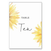 Mariage de tournesol Dix numéro de table (Par défaut)