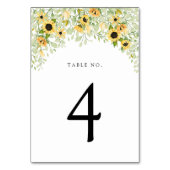 Mariage de tournesol et de verdure Numéro de table (Par défaut)