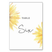 Mariage de tournesol Numéro de table Six (Par défaut)