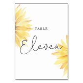 Mariage de tournesol Onze numéro de table (Dos)