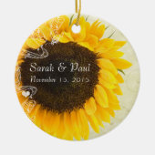 Mariage de tournesol ornement de Noël (Devant)
