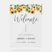 Mariage de tournesol Panneau de bienvenue (Recto)