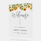Mariage de tournesol Panneau de bienvenue (Angle)