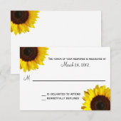 Mariage de tournesol RSVP (Devant / Derrière)