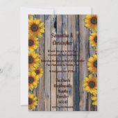 Mariage de tournesol rustique invitation photo (Devant)