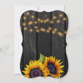 Mariage de tournesol rustique report faire-part (Dos)