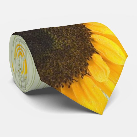 Mariage de tournesol vert pomme Cravate Grandes ve (Roulé)