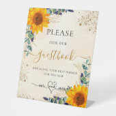 Mariage de tournesols Eucalyptus signe notre livre (Recto)