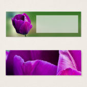 Mariage de tulipe violette Carte de lieu (Devant & derrière)