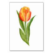 Mariage de Tulipes orange et beige Numéro de table (Dos)