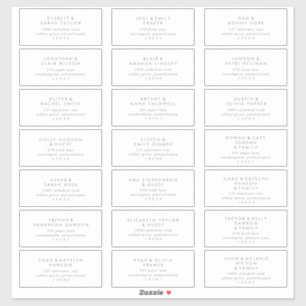 Mariage de typographie argenté chic Étiquette de a