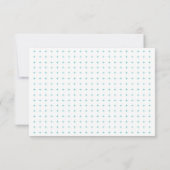 Mariage de typographie bleu et blanc Aqua RSVP (Dos)