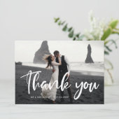 Mariage de typographie chic moderne carte de remer (Debout devant)