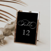 Mariage de typographie de luxe Numéro de table