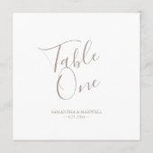 Mariage de typographie moderne Numéro de table (Dos)