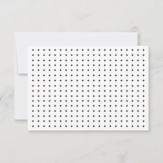 Mariage de typographie noir et blanc gras RSVP (Dos)