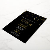 Mariage de typographie noire Foil Invitation (Rotation)