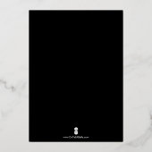 Mariage de typographie noire Foil Invitation (Verso)