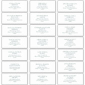 Mariage de typographie verte Étiquette de adresse  (Devant)