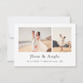 Mariage de vacances enregistrer les invitations de (Dos)