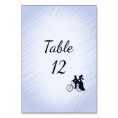 Mariage de vélos bleus Numéro de table (Dos)