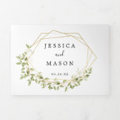 Mariage de verdure des bois Invitations triplées (Page de couverture)