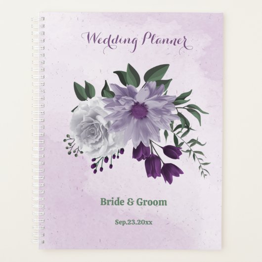 mariage de verdure fleurie violette et blanche (Devant)