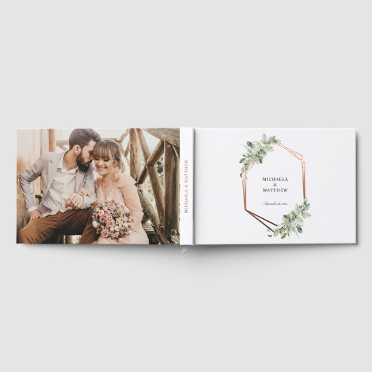Mariage de verdure géométrique rustique en or rose (Complet)