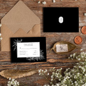 Mariage de verdure noir et blanc Monogramme RSVP