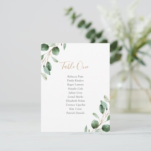 Mariage de verdure rustique Plan de table Cartes d (Debout devant)