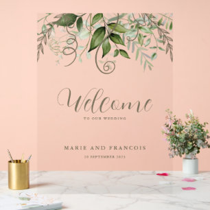 Mariage de verdure tropicale Accueil Clair
