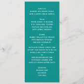 Mariage de vignoble dinant le menu (Dos)