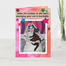 Mariage de votre carte de chat