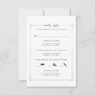 Mariage de week-end   Carte de réponse RSVP combin