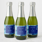 Mariage d'eau bleu Mini Étiquette à vin mousseux (Bouteilles)