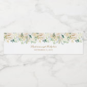 Mariage d'eau or et blanc  Étiquettes (Étiquettes simples)