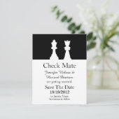 Mariage D'Échecs Enregistrer La Date Faire-part (Debout devant)