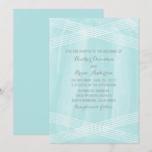 Mariage Déco couleur turquoise Invitation