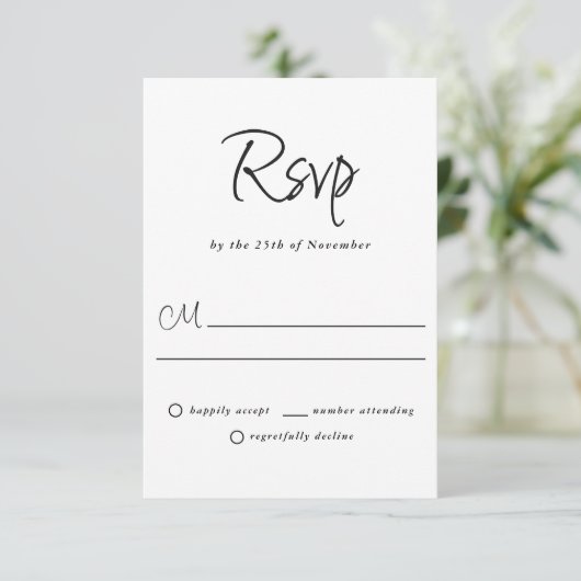 Mariage Décontracté moderne et simple RSVP (Debout devant)