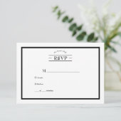 Mariage Décontracté noir blanc classique RSVP (Debout devant)