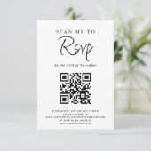 Mariage Décontracté simple et simple Code RSVP QR (Debout devant)
