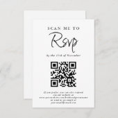 Mariage Décontracté simple et simple Code RSVP QR (Devant / Derrière)