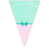 Mariage Décor rose floral et bannière Turquoise (Deuxième drapeau)