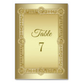 Mariage décoratif or Numéro de table (Dos)