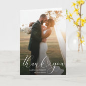 mariage d'écriture cardiaque élégant merci carte p (Fleur jaune)