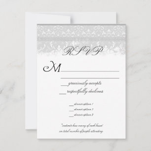 Mariage d'élégance gris RSVP